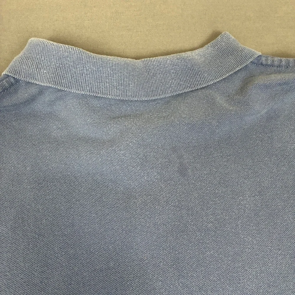 Polo Ralph Lauren Blue Short Sleeve Polo Men's Size XXL Orange Pony VTG Preppy